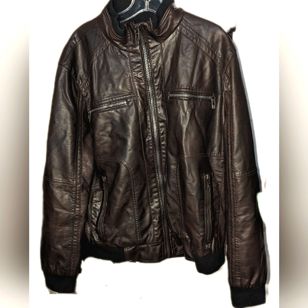 Faux leather jacket